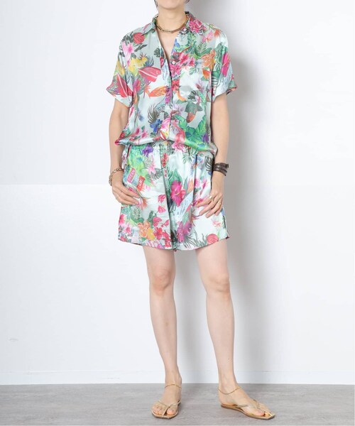 MUSE de Deuxieme classe（ミューズデドゥーズィエムクラス）の「TROPICAL PRINT パンツ（パンツ・ブルー C/(047)/フリー/残り1点）」の2枚目の写真