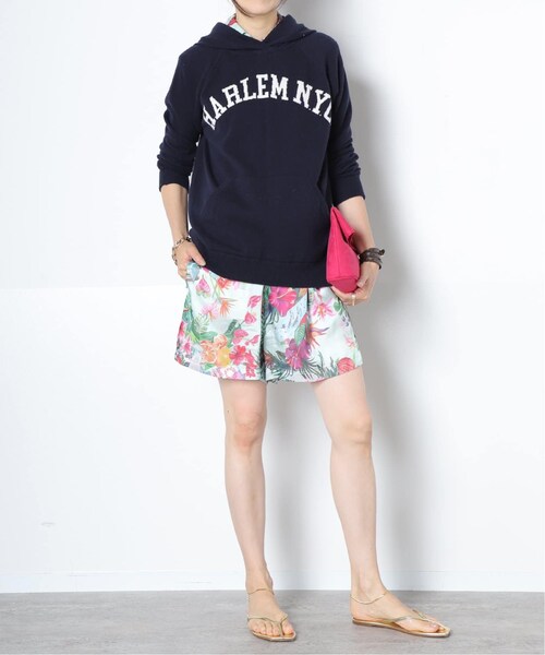 MUSE de Deuxieme classe（ミューズデドゥーズィエムクラス）の「TROPICAL PRINT パンツ（パンツ・ブルー C/(047)/フリー/残り1点）」の5枚目の写真