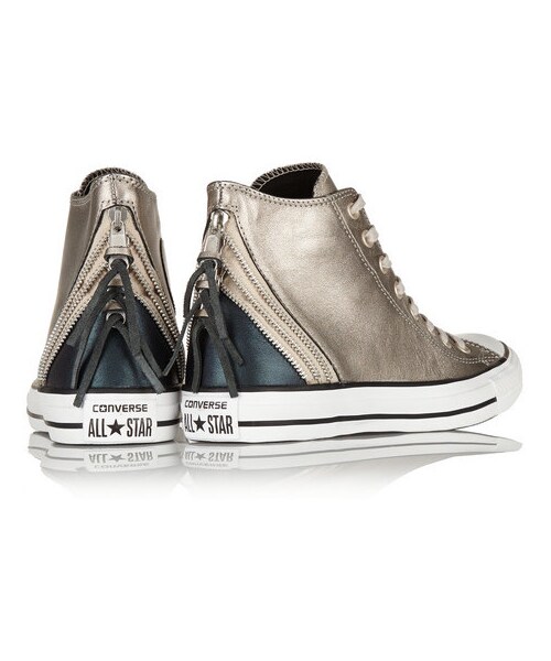 Converse Chuck Taylor All Star Tri Zip leather high-top sneakers