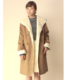 w closet | フェイクムートンフードコート(トップス)