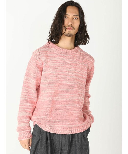 GARDEN（ガーデン）の「bukht/ブフト/別注デニムブロークンニット/デニム/コットンニット（トップス・メンズ・BLACK/PINK/INDIGO/BLUE・1）」の22枚目の写真