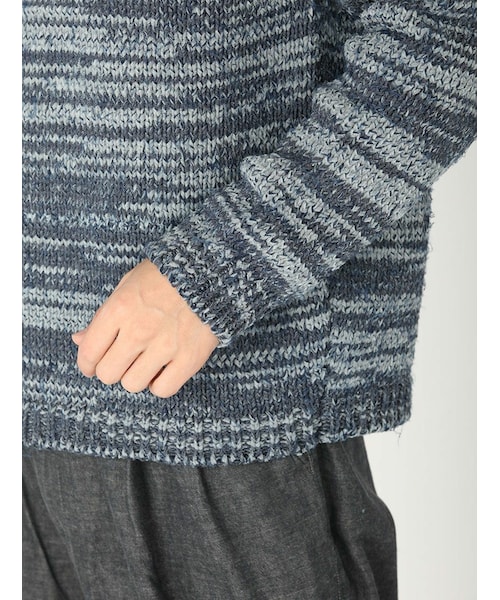 GARDEN（ガーデン）の「bukht/ブフト/別注デニムブロークンニット/デニム/コットンニット（トップス・メンズ・BLACK/PINK/INDIGO/BLUE・1）」の12枚目の写真