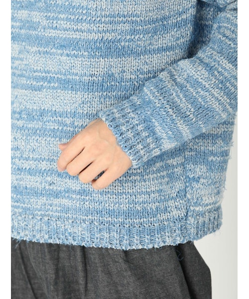 GARDEN（ガーデン）の「bukht/ブフト/別注デニムブロークンニット/デニム/コットンニット（トップス・メンズ・BLACK/PINK/INDIGO/BLUE・1）」の19枚目の写真