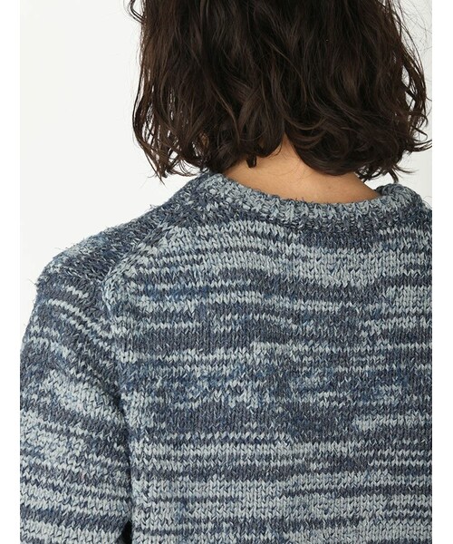 GARDEN（ガーデン）の「bukht/ブフト/別注デニムブロークンニット/デニム/コットンニット（トップス・メンズ・BLACK/PINK/INDIGO/BLUE・1）」の13枚目の写真