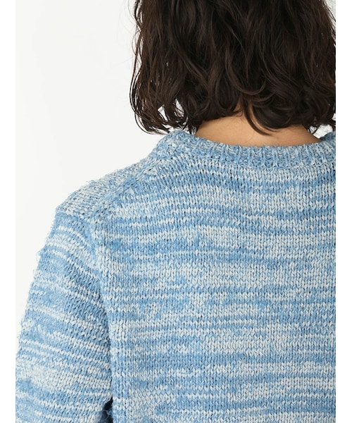 GARDEN（ガーデン）の「bukht/ブフト/別注デニムブロークンニット/デニム/コットンニット（トップス・メンズ・BLACK/PINK/INDIGO/BLUE・1）」の20枚目の写真