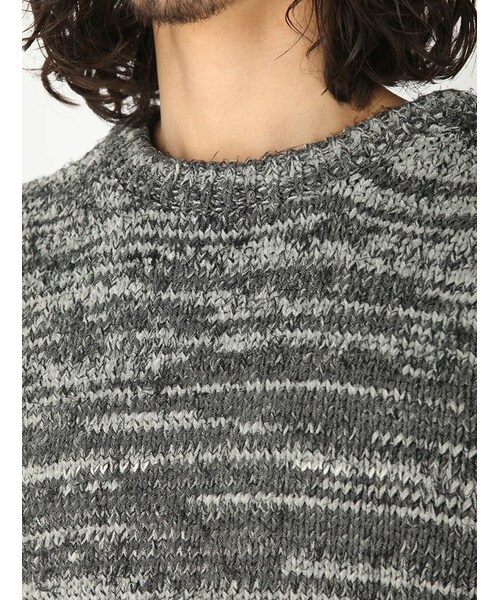 GARDEN（ガーデン）の「bukht/ブフト/別注デニムブロークンニット/デニム/コットンニット（トップス・メンズ・BLACK/PINK/INDIGO/BLUE・1）」の4枚目の写真