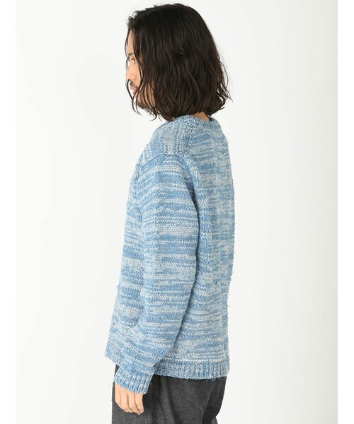 GARDEN（ガーデン）の「bukht/ブフト/別注デニムブロークンニット/デニム/コットンニット（トップス・メンズ・BLACK/PINK/INDIGO/BLUE・1）」の16枚目の写真