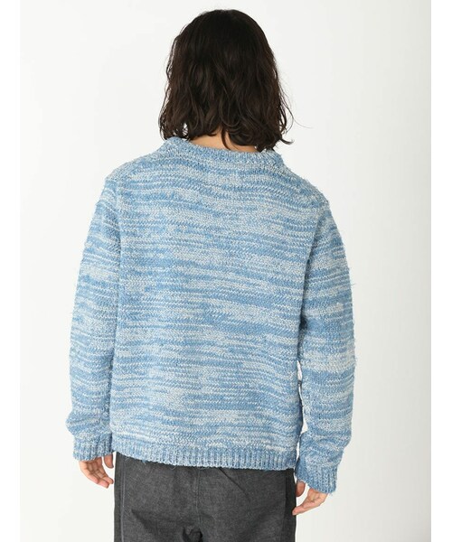 GARDEN（ガーデン）の「bukht/ブフト/別注デニムブロークンニット/デニム/コットンニット（トップス・メンズ・BLACK/PINK/INDIGO/BLUE・1）」の17枚目の写真