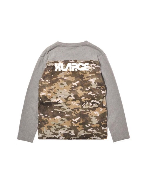 XLARGE（エクストララージ）の「long sleeve camo football tee shirt（トップス・メンズ・BLACK/GRAY・M/S）」の3枚目の写真