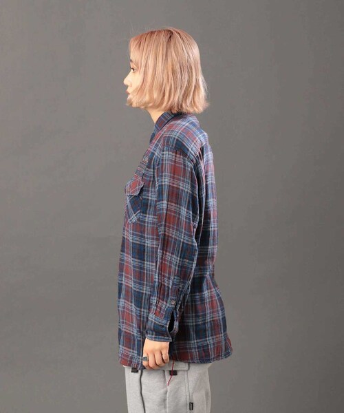 AVIREX（アヴィレックス）の「《REBUILD COLLECTION》INDIGO CHECK SHIRT/ インディゴチェックシャツ（トップス・ワイン/グリーン・S/M/L）」の19枚目の写真