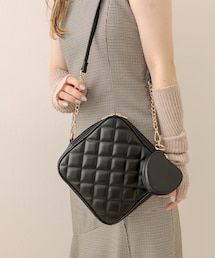 OLIVE des OLIVE | ハートポーチ付キルティングバッグ(ショルダーバッグ)