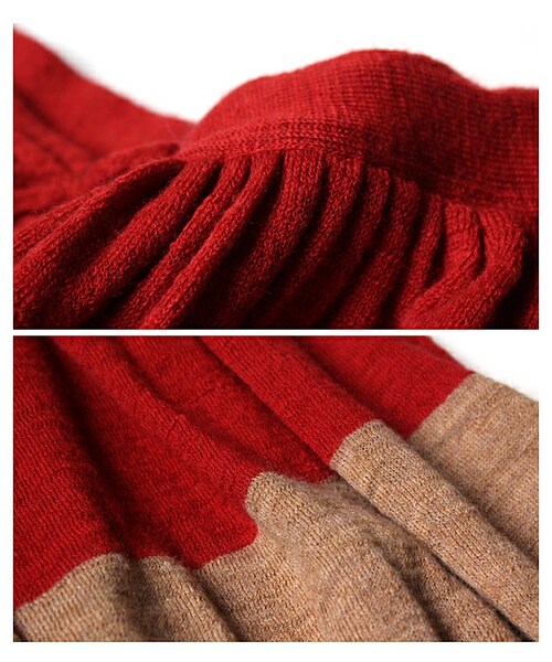 45R（フォーティファイブアール）の「バイカラーウール天竺スカート  