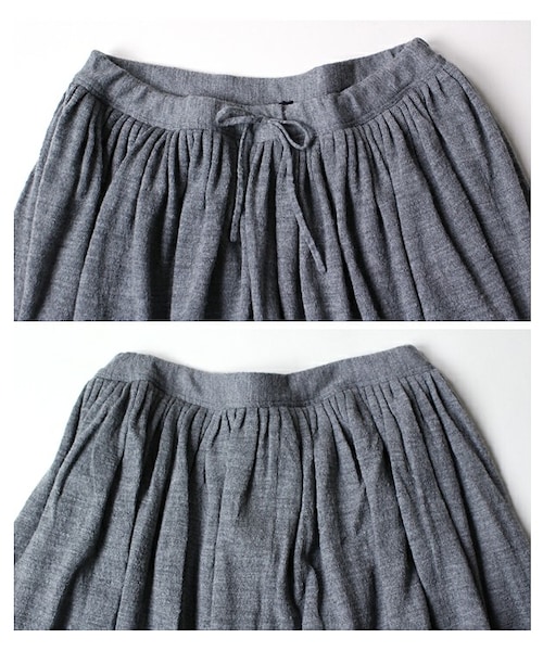 45R（フォーティファイブアール）の「バイカラーウール天竺スカート  