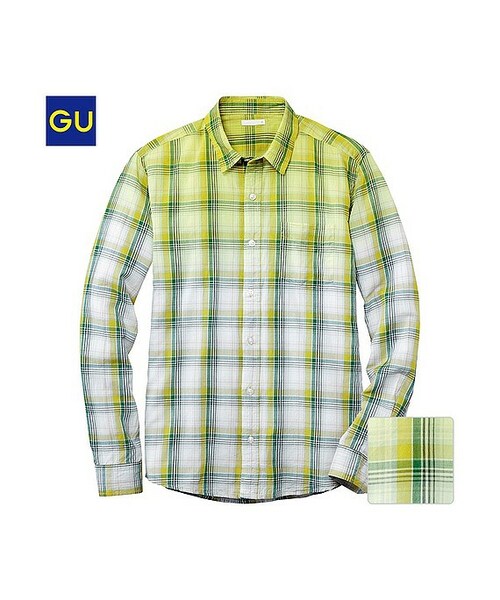 GU（ジーユー）の「（GU）グラデーションシャツ（チェック・長袖