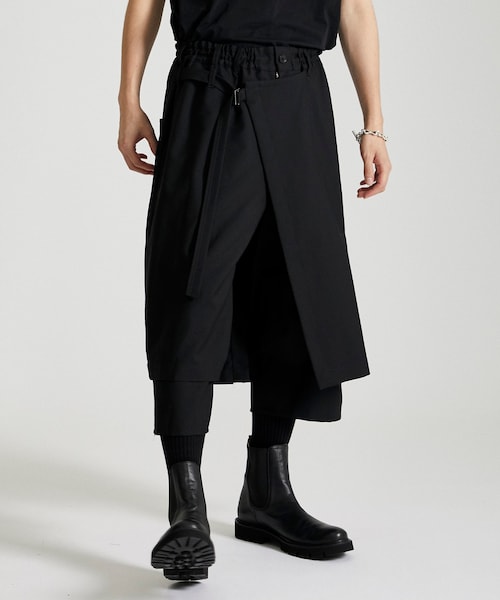 Ground Y(グラウンドワイ)の「Wrap pants type1(その他パンツ・メンズ・BLK・3)」の1枚目の写真