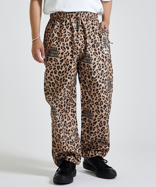 求 black eye patch leopard pantsパンツ