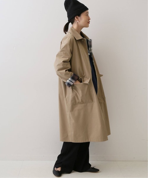 SLOBE IENA(スローブイエナ)の「《予約》綿ポリウェザーリバーシブルステンコート(ジャケット/アウター・キャメル/(025)/フリー/在庫あり)」の10枚目の写真