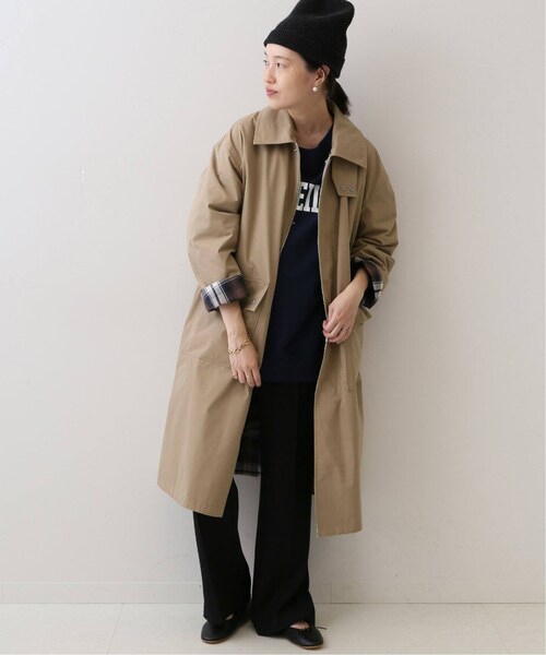 SLOBE IENA(スローブイエナ)の「《予約》綿ポリウェザーリバーシブルステンコート(ジャケット/アウター・キャメル/(025)/フリー/在庫あり)」の7枚目の写真