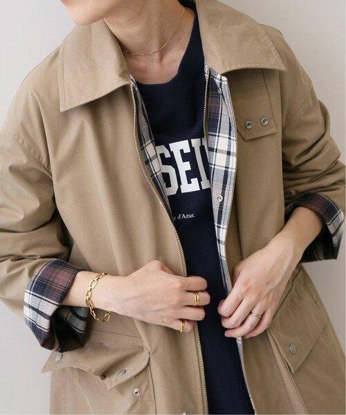 SLOBE IENA(スローブイエナ)の「《予約》綿ポリウェザーリバーシブルステンコート(ジャケット/アウター・キャメル/(025)/フリー/在庫あり)」の12枚目の写真