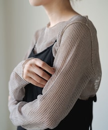 Kastane | 【2022AWアイテム】ストライプジャガードプルオーバー(Tシャツ/カットソー)