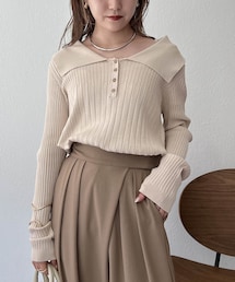 CAPRICIEUX LE'MAGE | ランダムリブポロニット(ニット/セーター)