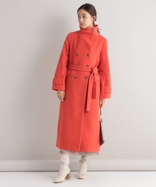 Andemiu メルトンスタンドコート　オレンジ　Ｍサイズ　新品 Andemiu（アンデミュウ）の「メルトンスタンドコート（）」 - WEAR