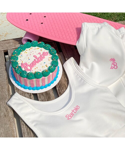 Barbie(バービー)の「Barbie Town Biker Shorts(パンツ・レディース・ミント/ホワイト/ブラック・one)」の7枚目の写真