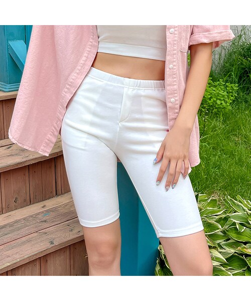 Barbie(バービー)の「Barbie Town Biker Shorts(パンツ・レディース・ミント/ホワイト/ブラック・one)」の2枚目の写真
