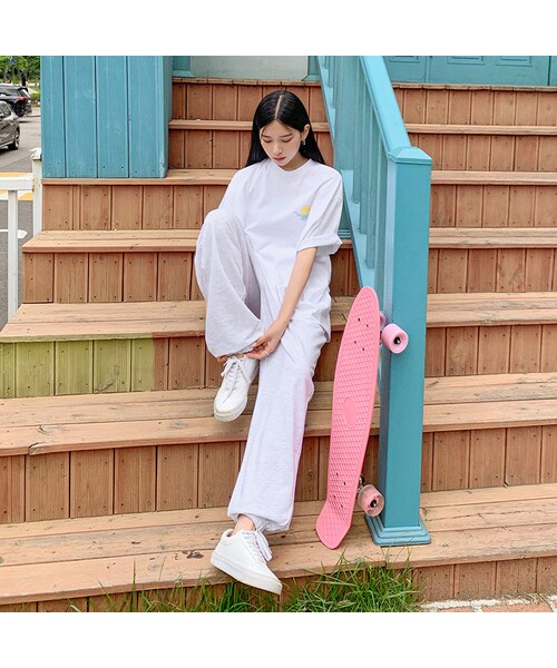 Barbie(バービー)の「Barbie Town Malibu Jogger Pants(パンツ・レディース・クリーム/ライトグレー/ミント/メランジグレー・one)」の6枚目の写真