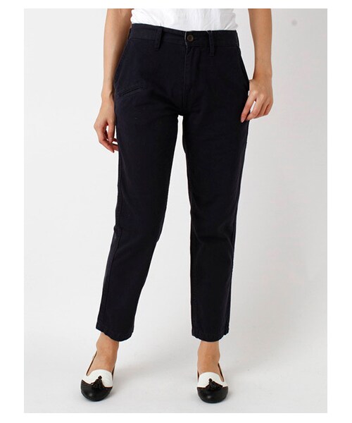 SEVENDAYS=SUNDAY(セブンデイズサンデイ)の「20/-ツイル ボーイフレンドスリムパンツ(パンツ・レディース・オフホワイト/ベージュ/ロイヤルブルー/ネイビー・M/L)」の4枚目の写真