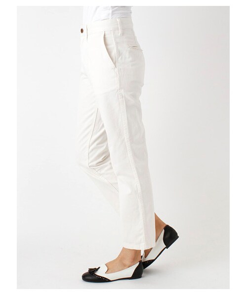 SEVENDAYS=SUNDAY(セブンデイズサンデイ)の「20/-ツイル ボーイフレンドスリムパンツ(パンツ・レディース・オフホワイト/ベージュ/ロイヤルブルー/ネイビー・M/L)」の6枚目の写真