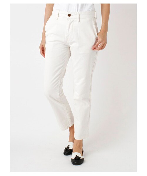 SEVENDAYS=SUNDAY(セブンデイズサンデイ)の「20/-ツイル ボーイフレンドスリムパンツ(パンツ・レディース・オフホワイト/ベージュ/ロイヤルブルー/ネイビー・M/L)」の1枚目の写真