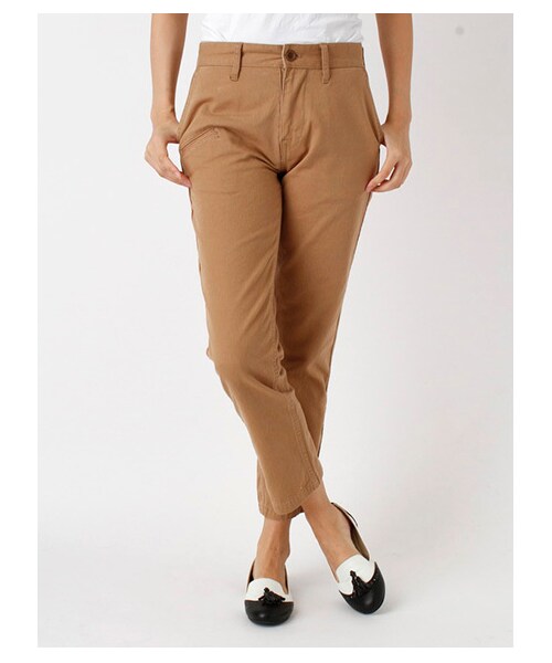 SEVENDAYS=SUNDAY(セブンデイズサンデイ)の「20/-ツイル ボーイフレンドスリムパンツ(パンツ・レディース・オフホワイト/ベージュ/ロイヤルブルー/ネイビー・M/L)」の2枚目の写真