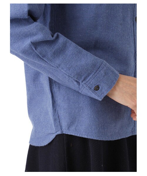 SEVENDAYS=SUNDAY（セブンデイズサンデイ）の「・型染 長袖シャツ（シャツ・ブラウス・レディース・オフホワイト/チャコールグレー/ブラック/ピンク/ベージュ/ブルー・M/L）」の11枚目の写真