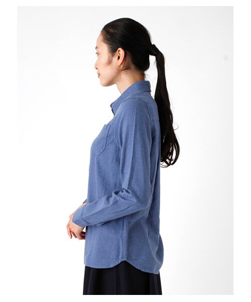SEVENDAYS=SUNDAY（セブンデイズサンデイ）の「・型染 長袖シャツ（シャツ・ブラウス・レディース・オフホワイト/チャコールグレー/ブラック/ピンク/ベージュ/ブルー・M/L）」の8枚目の写真