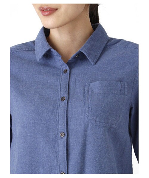 SEVENDAYS=SUNDAY（セブンデイズサンデイ）の「・型染 長袖シャツ（シャツ・ブラウス・レディース・オフホワイト/チャコールグレー/ブラック/ピンク/ベージュ/ブルー・M/L）」の10枚目の写真