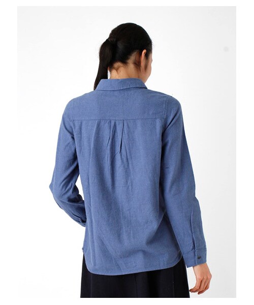 SEVENDAYS=SUNDAY（セブンデイズサンデイ）の「・型染 長袖シャツ（シャツ・ブラウス・レディース・オフホワイト/チャコールグレー/ブラック/ピンク/ベージュ/ブルー・M/L）」の9枚目の写真