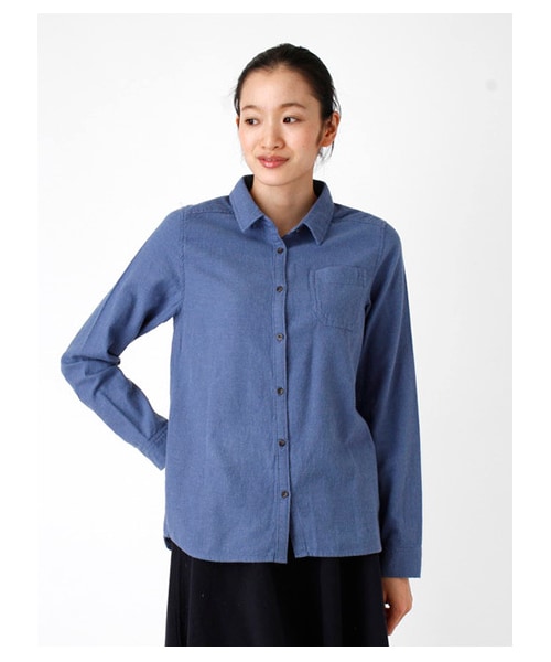 SEVENDAYS=SUNDAY（セブンデイズサンデイ）の「・型染 長袖シャツ（シャツ・ブラウス・レディース・オフホワイト/チャコールグレー/ブラック/ピンク/ベージュ/ブルー・M/L）」の5枚目の写真