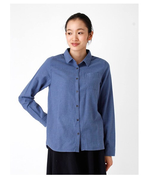 SEVENDAYS=SUNDAY（セブンデイズサンデイ）の「・型染 長袖シャツ（シャツ・ブラウス・レディース・オフホワイト/チャコールグレー/ブラック/ピンク/ベージュ/ブルー・M/L）」の7枚目の写真