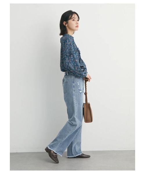 Green Parks（グリーンパークス）の「花柄フリルブラウス（）」 - WEAR