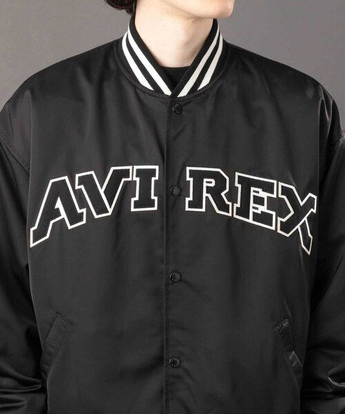 AVIREX(アヴィレックス)の「《REBUILD COLLECTION》サテン スタジアム ジャケット / SATIN STADIUM JACKET(ジャケット/アウター・ブラック/ネイビー/バーガンディ・F/M/L/XL/2XL)」の12枚目の写真
