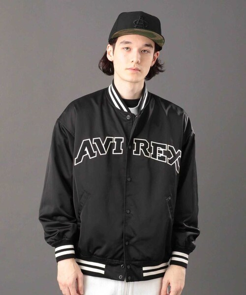 AVIREX(アヴィレックス)の「《REBUILD COLLECTION》サテン スタジアム ジャケット / SATIN STADIUM JACKET(ジャケット/アウター・ブラック/ネイビー/バーガンディ・F/M/L/XL/2XL)」の7枚目の写真