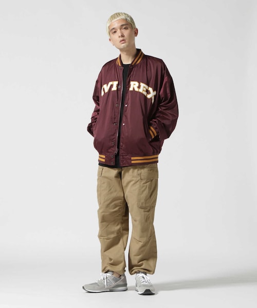 AVIREX(アヴィレックス)の「《REBUILD COLLECTION》サテン スタジアム ジャケット / SATIN STADIUM JACKET(ジャケット/アウター・ブラック/ネイビー/バーガンディ・F/M/L/XL/2XL)」の3枚目の写真