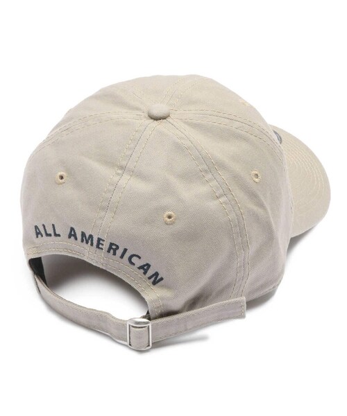 AVIREX（アヴィレックス）の「直営店限定 ×ニューエラ ポロキャップ USA国旗/AVIREX×NEW ERA 9TWENTY POLO CAP U.S.A FLAG（帽子・ベージュ/インディゴ・F）」の4枚目の写真