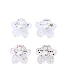 3coins | フラワーミニクリップ4個セット(その他ヘアアクセサリー)