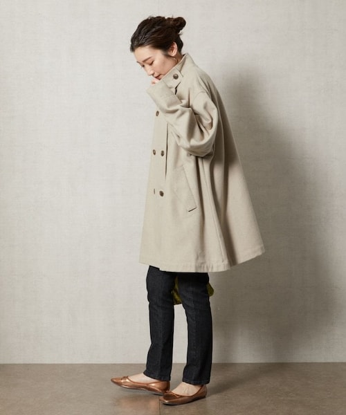 FREAK'S STORE（フリークスストア）の「【送料無料】ガンクラブチェックショートコートト【WEB限定】【予約商品】（その他・レディース・ナチュラル/チャコールグレー/ブラック/ベージュ/ブラウン・FREE）」の12枚目の写真