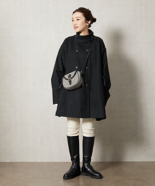 FREAK'S STORE（フリークスストア）の「【送料無料】ガンクラブチェックショートコートト【WEB限定】【予約商品】（その他・レディース・ナチュラル/チャコールグレー/ブラック/ベージュ/ブラウン・FREE）」の21枚目の写真