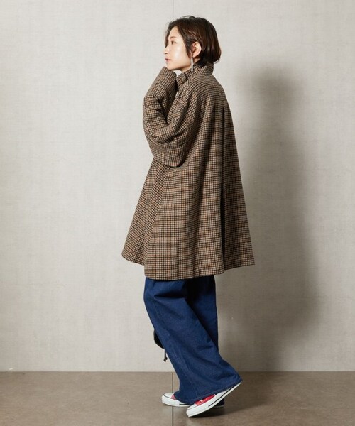 FREAK'S STORE（フリークスストア）の「【送料無料】ガンクラブチェックショートコートト【WEB限定】【予約商品】（その他・レディース・ナチュラル/チャコールグレー/ブラック/ベージュ/ブラウン・FREE）」の18枚目の写真
