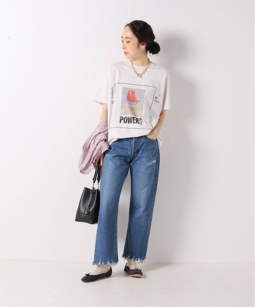 IENA（イエナ）の「【KURO/クロ 】ROUND SHAPE DYED TEE POWERS Tシャツ（その他・ホワイト/フリー）」の2枚目の写真