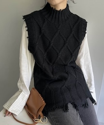 CAPRICIEUX LE'MAGE | 2WAYクラッシュベスト(ニット/セーター)